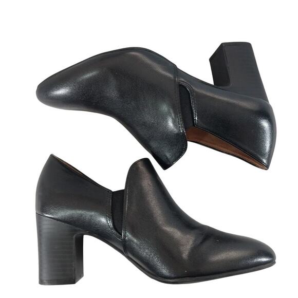 NWOT! ABELLA! EXPERT COMFORT! BLACK VEGAN LEATHER CHUNKY HEEL ANKLE BOOTS! SZ 6M - Picture 6 of 10